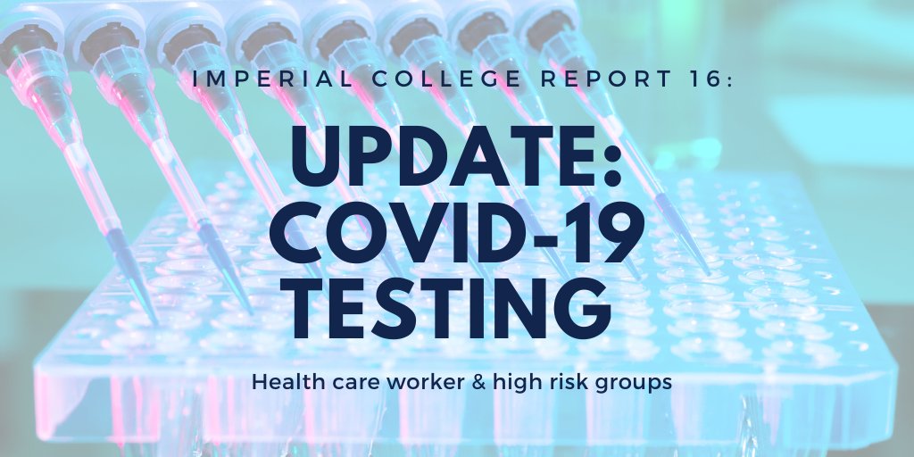 UPDATE: #Coronavirus #COVID19 ➡️testing important to monitor epidemic ➡️weekly screening of high-risk groups reduces transmission by a third ➡️community testing unlikely to limit transmission more than contact-tracing & symptom-based quarantine 🔰imperial.ac.uk/mrc-global-inf…