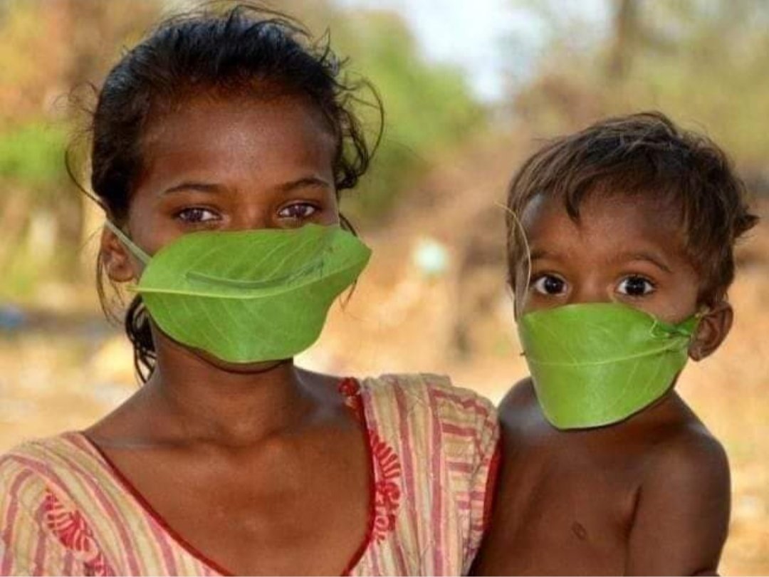 YogeshD33159789's tweet photo. @NrendraaModi @drharshvardhan @myogioffice @JPNadda आम,पीपल,बरगद, ढाक,अरबी (घुइया) आदि के पत्तों से सर्वाधिक निरापद मास्क बनाया जा सकता है। नीम की पत्तियों को बांधकर बनाया मास्क आंखों को भी लाभप्रद है। कोरोना भगाओ पत्ती का मास्क लगाओ https://t.co/UoF4oL2xp7