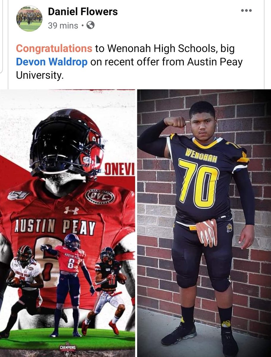 tankdome37's tweet image. Congratulations @devdrop100 .
For receiving offer to Austin Peay University. @coach_pow