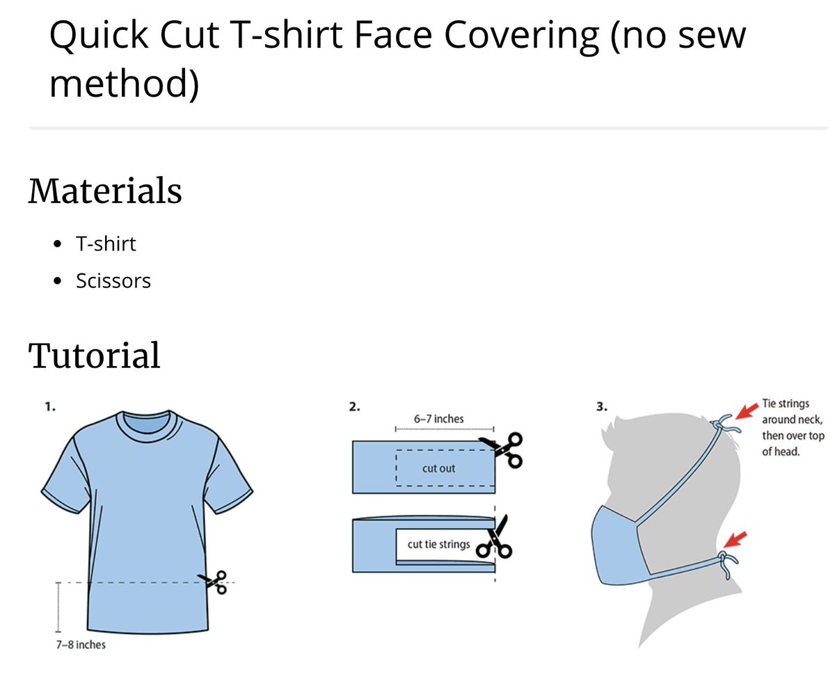 ENTcenterUtah's tweet photo. The CDC now recommends everyone wear face masks when out in public. They also included an easy tutorial on how to make one at home here: https://t.co/ZAjYPM4MZe https://t.co/sEWdNDZq35