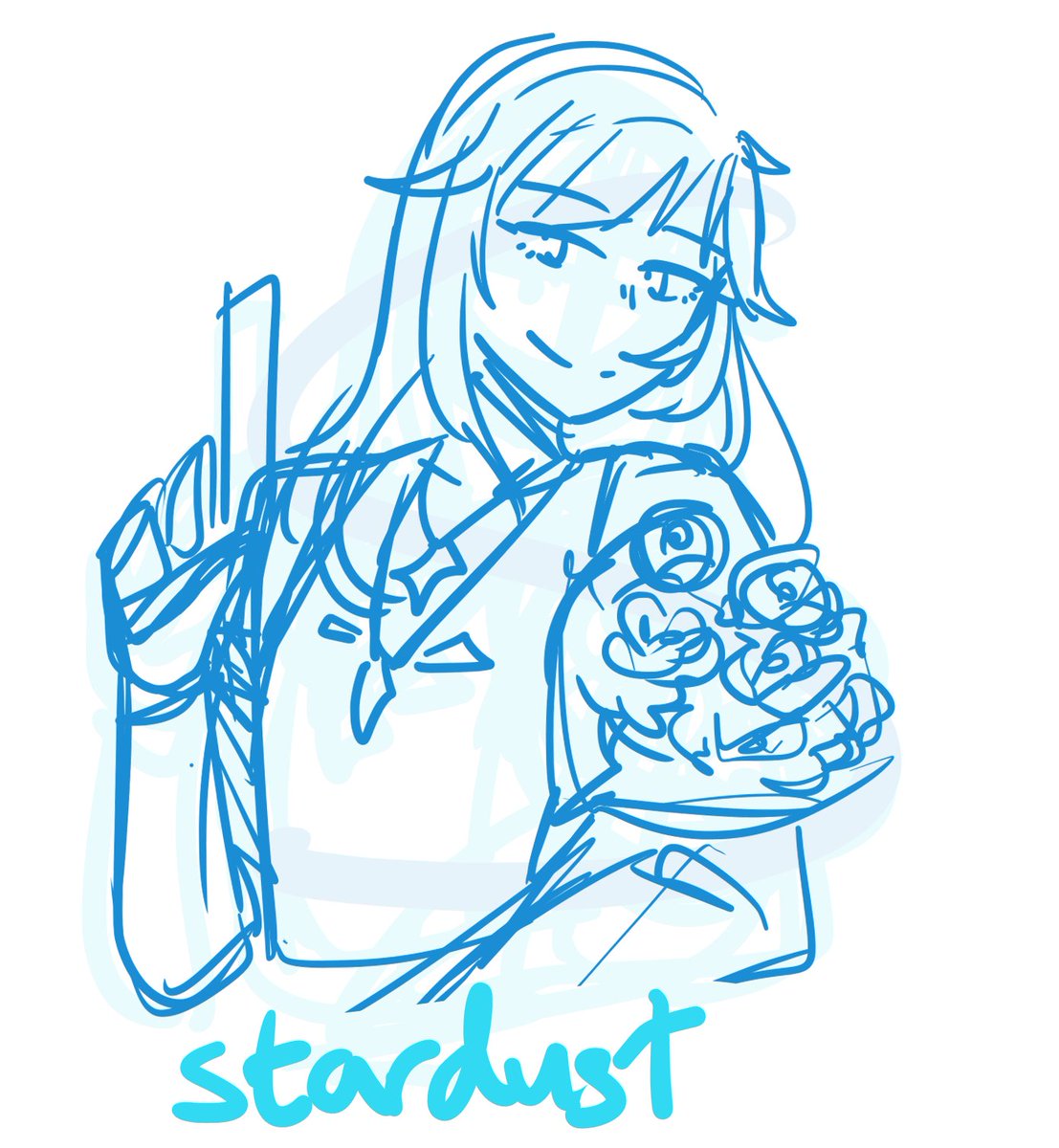 the only one of my elysion doodles that matters: alice with a fuckin gun