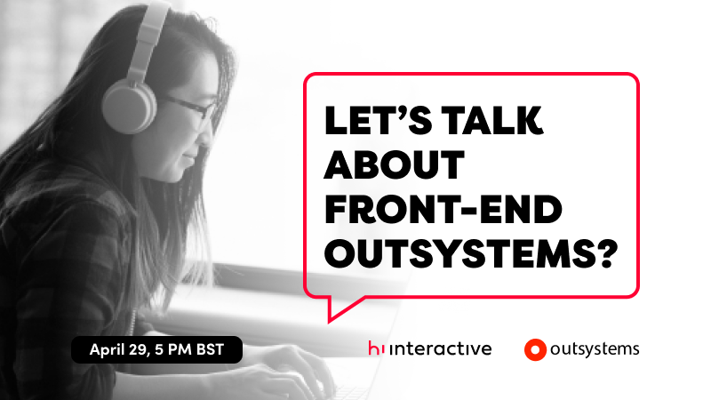 hiinteractive's tweet image. Have you already registered for the first, fully digital, Front-end OutSystems meetup? Time is running out and the 29th of April is right around the corner!

Join now! It’s free!

Register at bit.ly/2RSjZCy

#OutSystemsPartner #FrontEnd #FrontEndOutSystems #LowCode