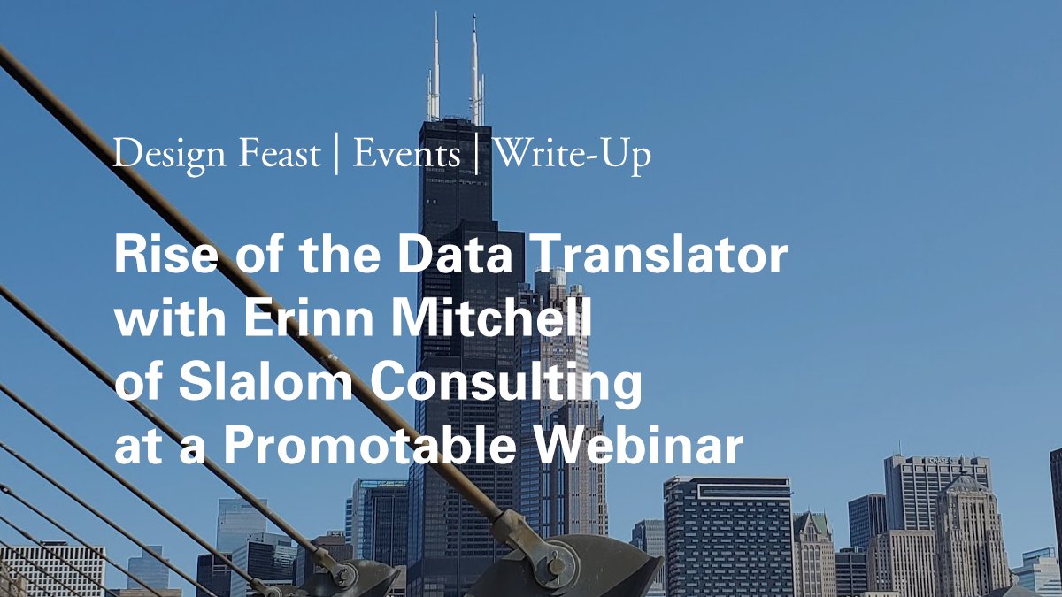 designfeast's tweet image. ✍️ Read my write-up bit.ly/2RZVxPK of #Promotable’s recent event: Erinn Mitchell, #DataAnalytics, @Slalom.

🗓️ Tonight! #Slack AMA bit.ly/3cFduLd w/Eric Franka, @Promotable_io’s Head of Admissions.

#Business #Design #Tech #DataScience #Education #EdTech