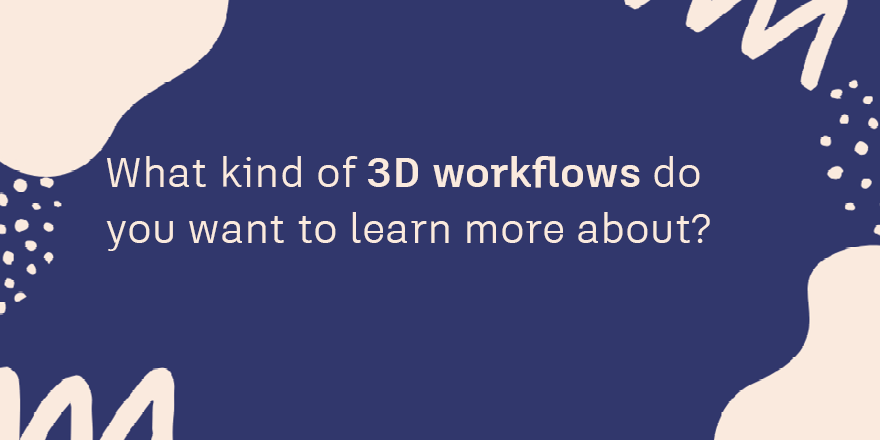 Adsk3dsMax's tweet photo. Tell us the kind of #3Dworkflows you're curious about! โจ https://t.co/JgxnRiptxq