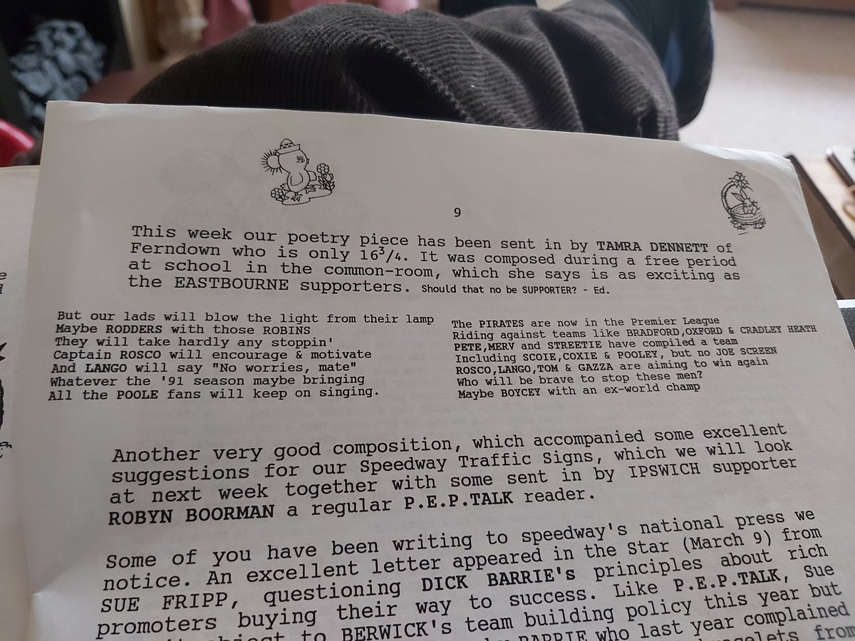 peptalkfanzine's tweet image. @Tam_xxx @GLD28 
Continuing my research through the backcopies of the Fanzines, edition 14 included this piece of literature