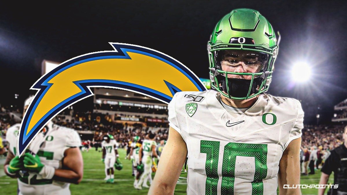 With the 6th overall pick, the Los Angeles Chargers select: Justin Herbert, QB, Oregon