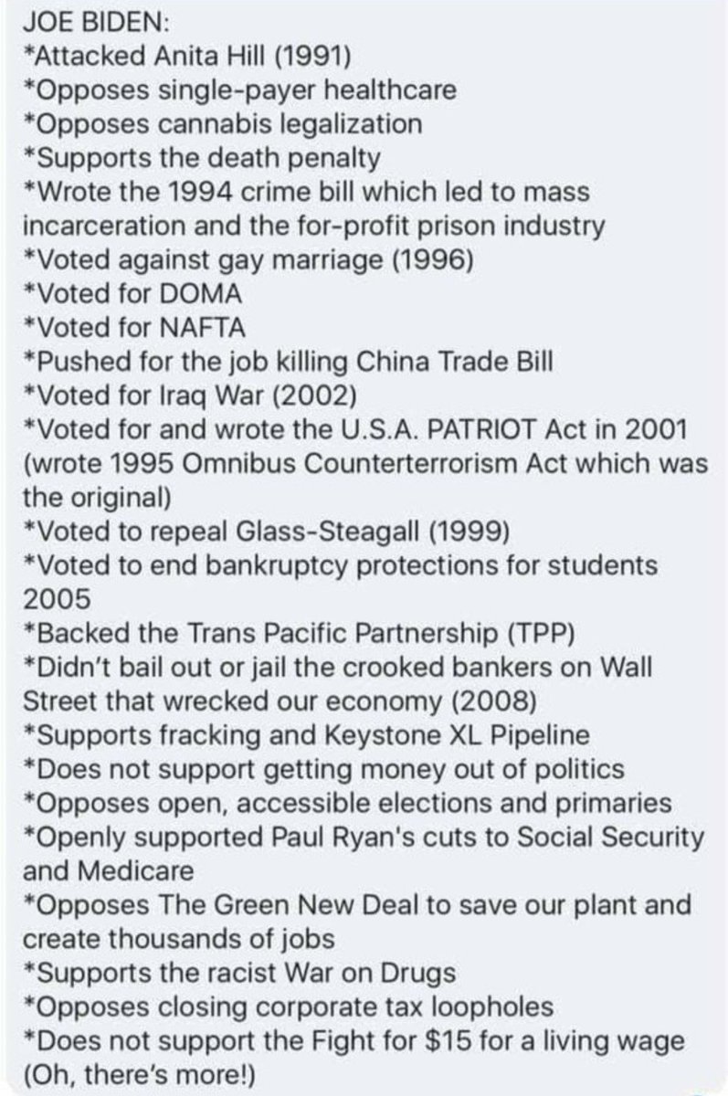 KRosvold's tweet image. @SymoneDSanders may be right about #StatusQuoJoe our #GropinJoe being "the guy to deliver the results

#DamnedFacts &amp;gt; Myth

The problem is we've SEEN the results he actually delivered and every last one killed poor, POC, and foriegn brown people for corporate fascist profits :&amp;lt;