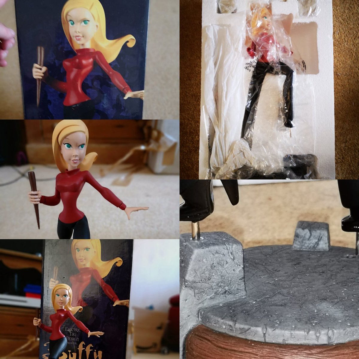 Slayerfan85's tweet photo. Early birthday present from me to me #BuffyTheVampireSlayer #ElectricTiki Statue of #BuffySummers in #OnceMoreWithFeeling 
@SarahMGellar 
@joss https://t.co/7a2Um99Jan