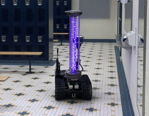 QinetiQUS's tweet photo. We have responded quickly to minimize the spread of COVID-19 with the new TALON-Tactical Disinfecting Robot (TDR).  https://t.co/AWfG7XFiLv  #COVID19 https://t.co/4CYHUp4DD5
