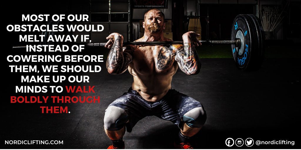 In the end, you'll be glad you walked through them, courageously.

nordiclifting.com #nordiclifting #fitnessmotivation #fitfam #gymrat #gymlife #motivation #healthyhabits