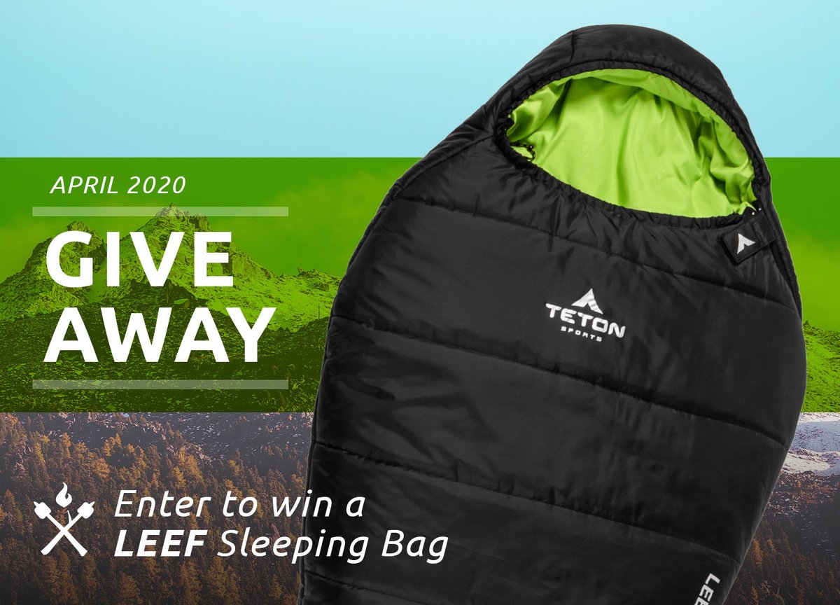 GIVEAWAY TIME! We're giving away a LEEF 0 Ultralight Sleeping Bag. To enter the giveaway:

1) Like it
2) Retweet it
3) Follow TETON Sports

#tetonsports #enjoylife #nature #outdoors #adventure #discover #exploremore #hiking #camping #mountains #wilderness #backpacking #hikerchat