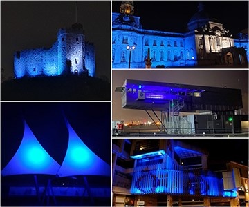 💙 We’re lighting our landmark buildings blue again this evening in recognition of the hard work and dedication of all our #KeyWorkers and #CareWorkers 💙 
Join us as we give a huge round of applause and #ClapForCarers at 8pm 👏👏
#LightItBlue