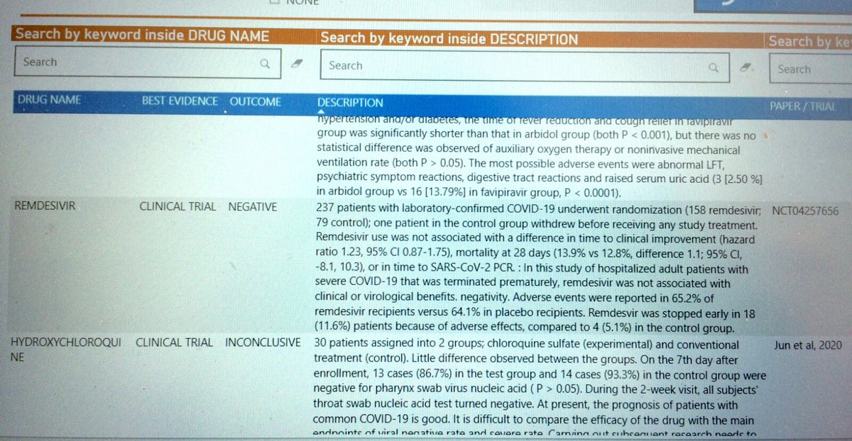 Leaked RCT data <a href="/GileadSciences/">Gilead Sciences</a> shows no benefit to remdesivir bit.ly/2xTYZo3

Spokesperson states: too few patients to "enable statistically meaningful conclusions."

Not surprisingly, Gilead was happy to play up the biased, flawed data here bit.ly/2xit28E