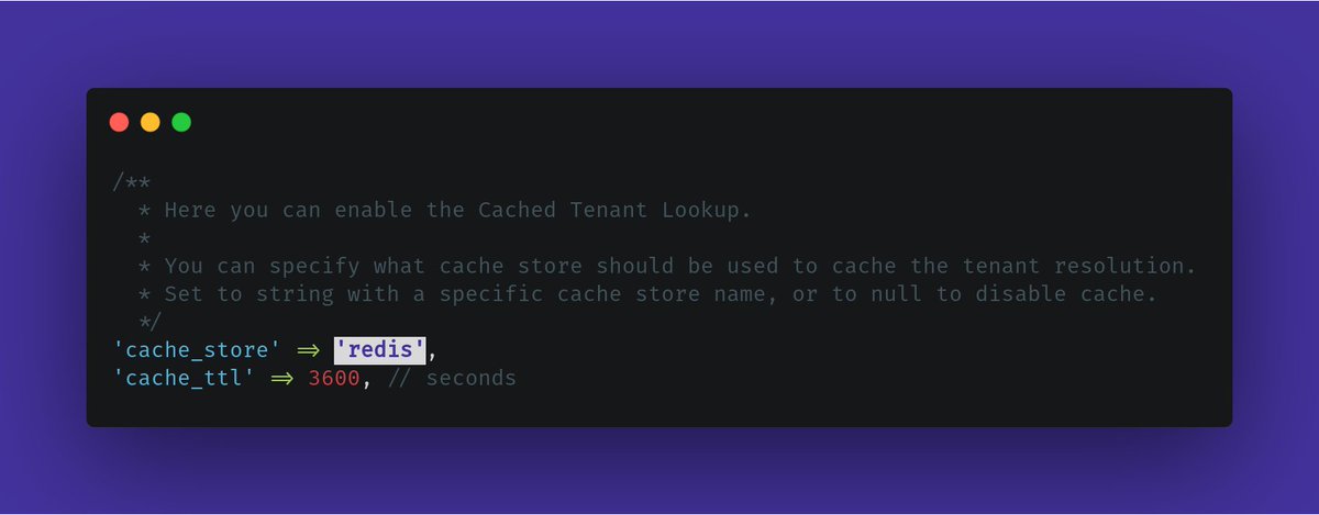 samuelstancl's tweet image. 🔥 You can completely avoid querying the central database for tenant identification by enabling this one config. This will significantly improve the response time of every single request. tenancyforlaravel.com #tenancyforlaravel #laravel