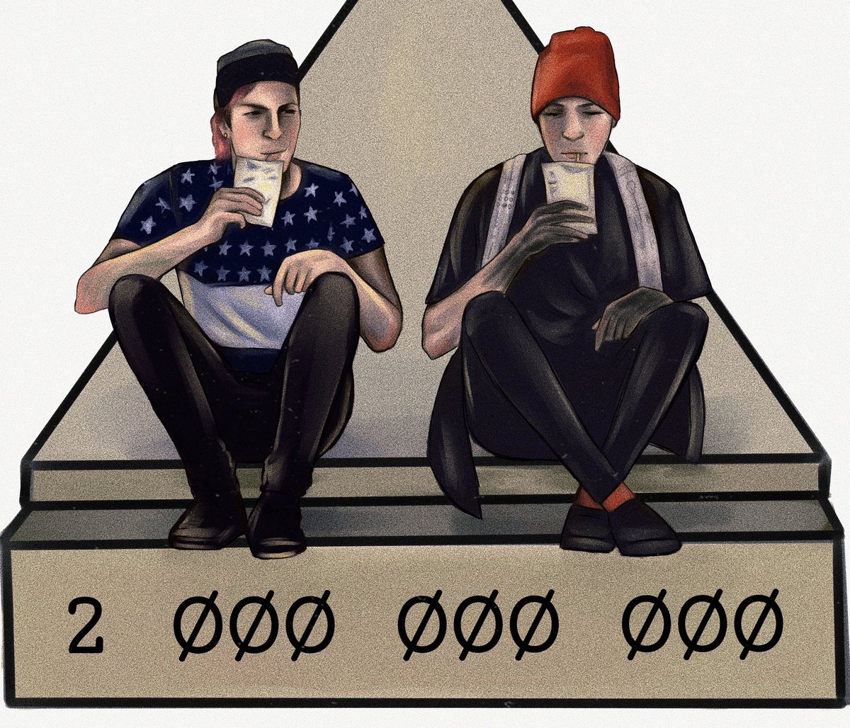 scaramuho's tweet photo. Cøngratulatiøns @twentyonepilots øn hitting twø billiøn views øn Stressed Øut music videø! Yøu deserved it ❣️
• @joshuadun • @tylerrjoseph •
#cliqueart 
#STRESSEDOUT2BPARTY #stressedout https://t.co/PbX64fFgBn