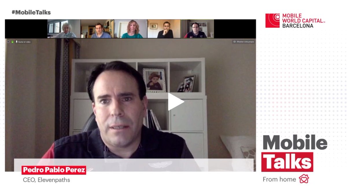 ElevenPaths's tweet image. Nuestro CEO @ppperez participa en 
 #MobileTalks 'Conectividad vs seguridad' de 
@MWCapital.

🎤 "Los tipos de ciberataques son los mismos que teníamos antes del confinamiento, pero las víctimas por phishing han aumentado debido a campañas masivas sobre #Covid19".