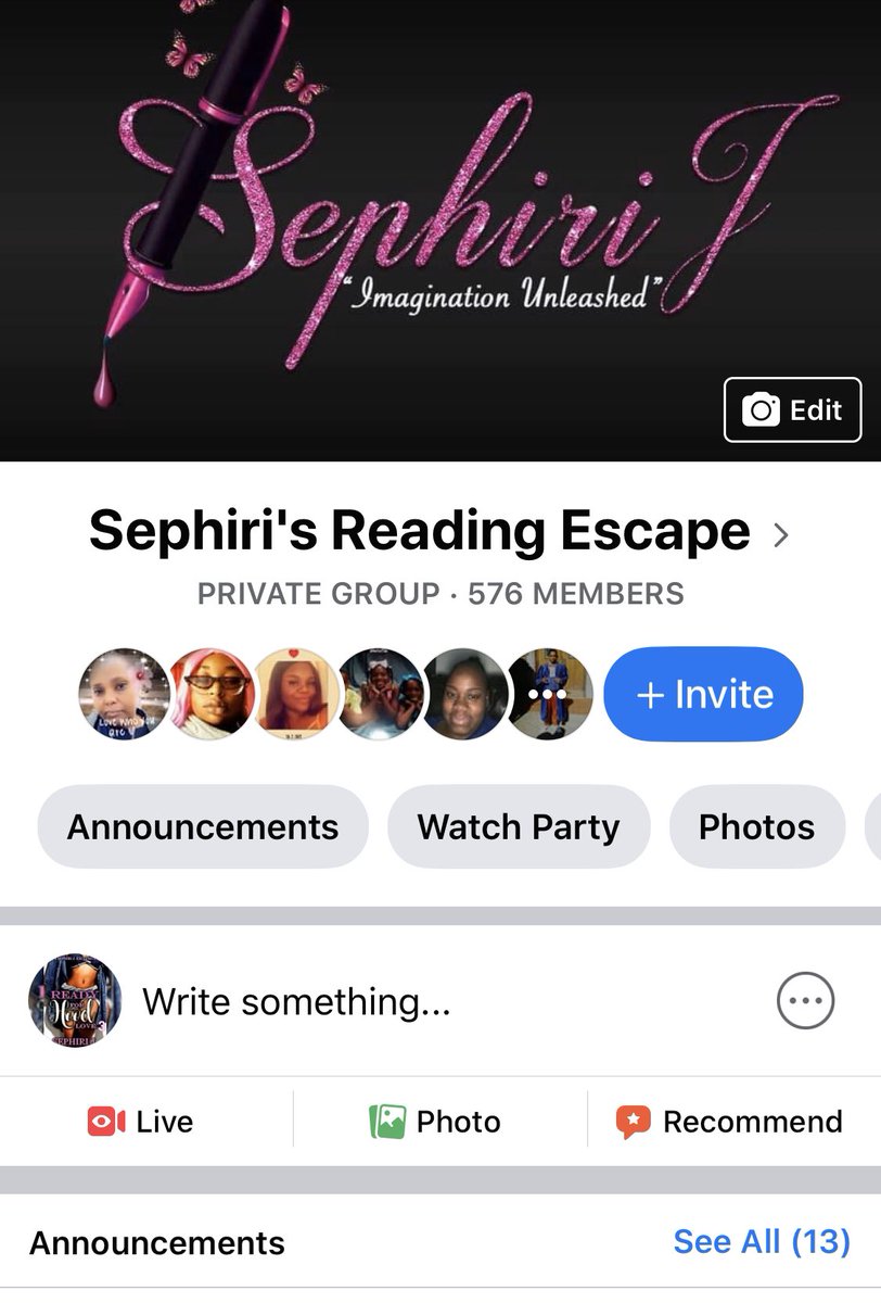 SephiriJ's tweet photo. If you’re on Facebook Join my reading group. We are doing a book discussion TODAY at 6pm EST on my last series. #urbanfiction https://t.co/zulCRrW6EY