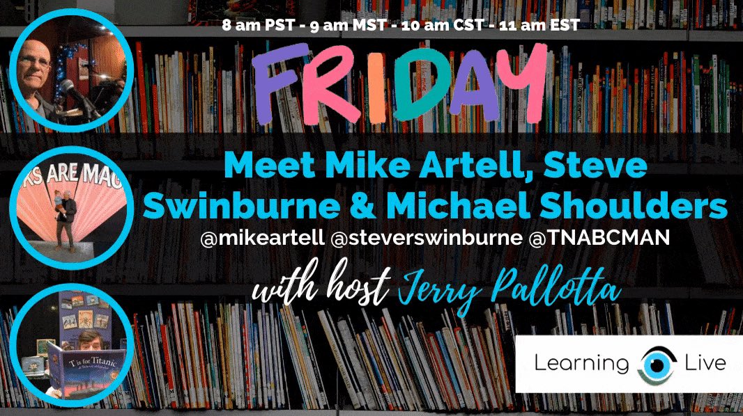 LearningLive20's tweet photo. Best way to end a week? Join authors @jerrypallotta @TNABCMAN @mikeartell @steverswinburne LIVE tomorrow at 11 am! They’ll be talking about forests! https://t.co/LgTOiVezgp #LearningLIVE #LearningWithAuthors #LearningAtHome #kidlit #tlchat https://t.co/IXoNDvlw3T
