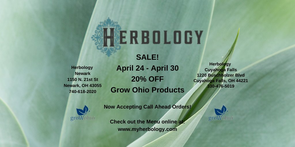 ccc_ohio's tweet photo. 👀 Find Grow Ohio products on sale for 20% off at Herbology Ohio Dispensaries! HURRY BEFORE IT IS ALL GONE!! 

#OhioCCC #Herbology #Ohio #MedicalDispensary #GrowOhio #Sale #Cannabis #Gummies #Flower #Tincture #THC #CBD #Honey #PlantMedicine #PatientsFirst #Safety #CallAhead https://t.co/cQQ3JQMgQQ