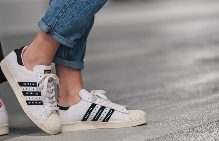 human made superstar on feet