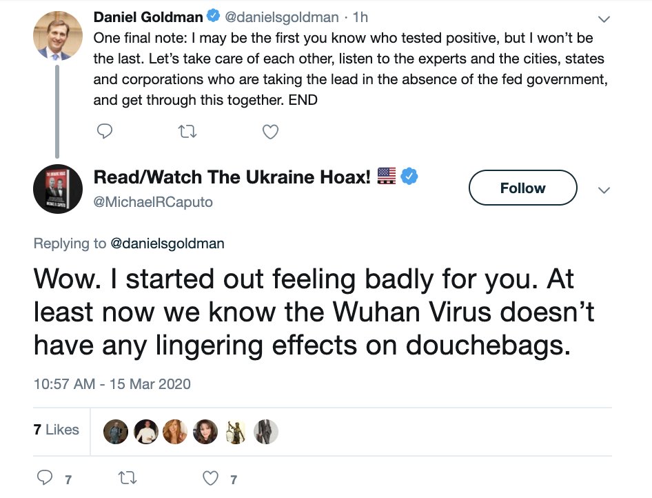 Some of the deleted tweets from the new HHS assistant secretary for public affairs:  https://www.cnn.com/2020/04/23/politics/michael-caputo-tweets/index.html