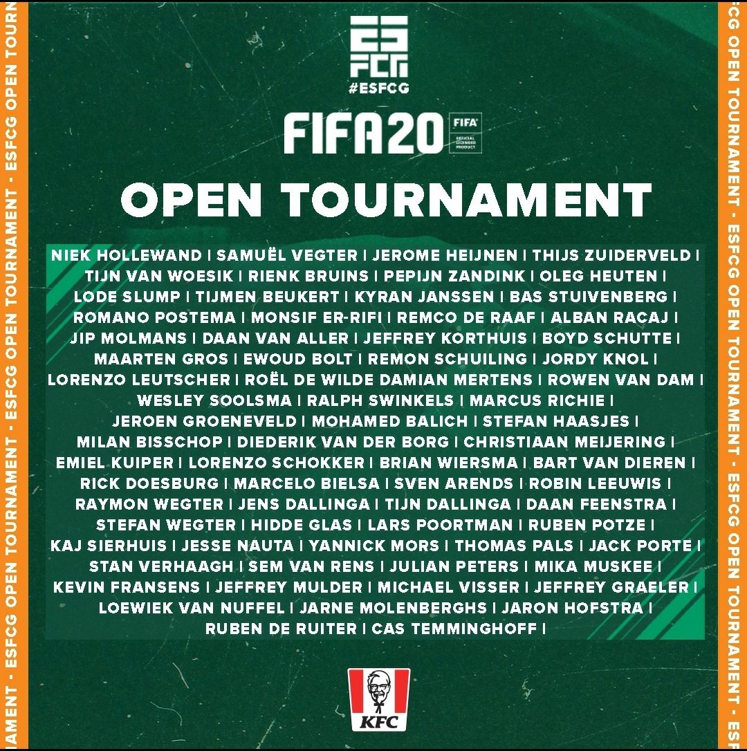 FCG_eSports's tweet photo. Ons open tournament is nu aan de gang! Deze community leden strijden om de eerste plek! 🎮
Wil je de volgende keer ook meedoen? Join de #ESFCG Community. Check https://t.co/GBeCmJAj27 https://t.co/VTiNcxPSJj