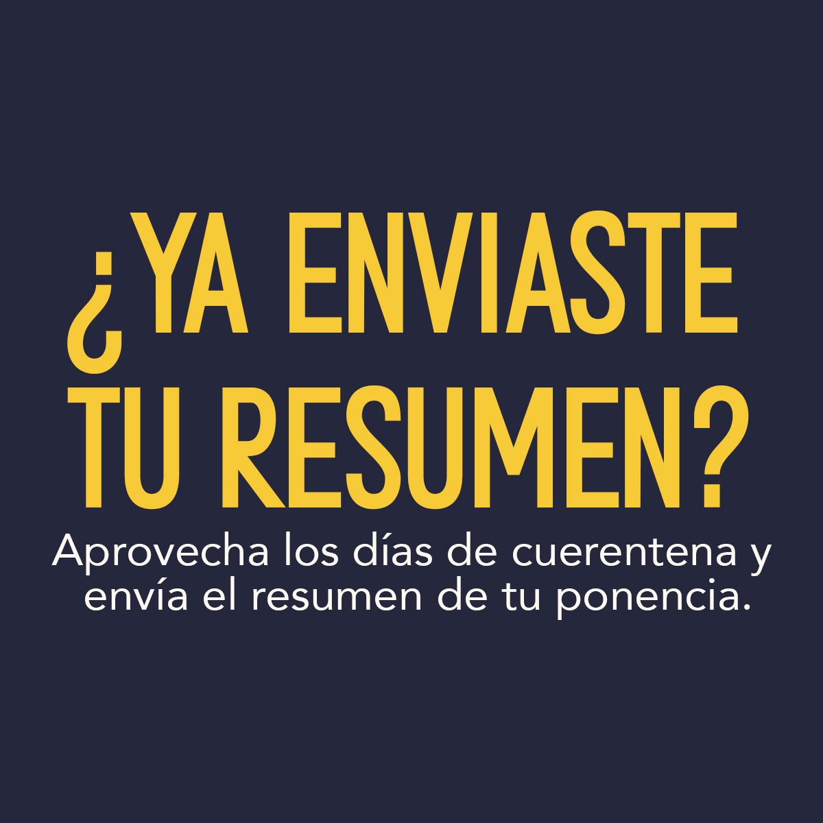 #XIIICNS2020
El XIII Congreso Nacional de Sociología es una oportunidad de socializar y encontrar retroalimentación de nuestras investigaciones. 
Les invitamos a enviar sus resúmenes de ponencia al correo Inscripciones@cns2020.org.co
Para conocer más: tinyurl.com/rcotflu