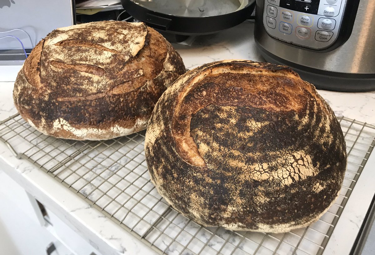 pizzakover's tweet photo. Putting the bread flour we scored from @ChurnSF to good use. And the strawberries n cream ice cream is the bomb. https://t.co/qdgFWpnqKO
