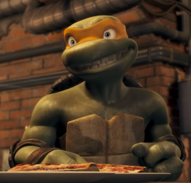 Michelangelo has always been my favorite turtle, I love him to death, but this movie Really makes me dislike him cuz he is NOT funny or charming in the least like other versions, he just comes off as FUCKIN annoying, If u make me dislike my fav turtle thats a BIG issue Bruh