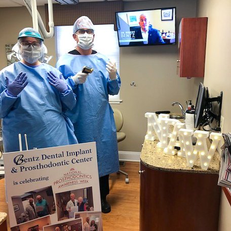RMBentz's tweet photo. We are celebrating National Prosthodontics Awareness Week a little differently this year! We are here to help if you have a dental emergency or even a dental question about your situation. Stay safe and healthy! https://t.co/XTKLywp5ty