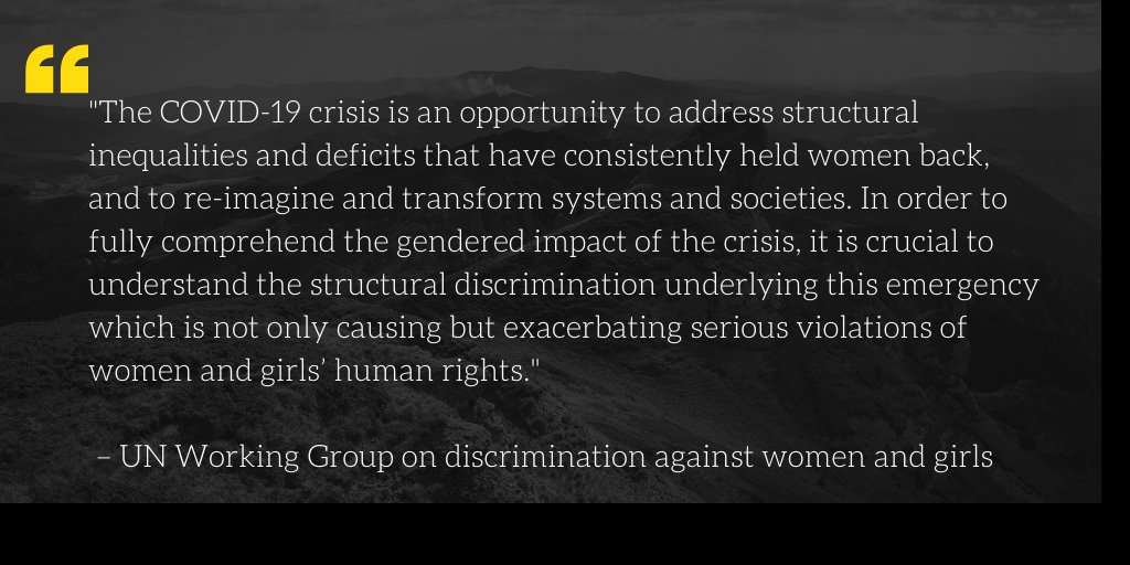 Women's Human Rights Institute (@learnwhr) on Twitter photo #COVID19 & discrimination against women: crisis exacerbates what was already there, the fallout has to be put in context of past, current and future of #WHR Read <a href="/AldaFacio/">Alda Facio</a>'s post and this week's statement from the UN #WGDAWG on this issue <a href="/LearnWHR/">Women's Human Rights Institute</a> blog learnwhr.org/wgdawg-covid19/ #COVID19 & discrimination against women: crisis exacerbates what was already there, the fallout has to be put in context of past, current and future of #WHR Read <a href="/AldaFacio/">Alda Facio</a>'s post and this week's statement from the UN #WGDAWG on this issue <a href="/LearnWHR/">Women's Human Rights Institute</a> blog learnwhr.org/wgdawg-covid19/