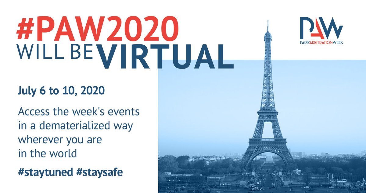 📢 - In the current circumstances #PAW2020 has decided to adapt! Instead of postponing or cancelling, we are glad to confirm with the support of the co-host organizations that #PAW2020 will proceed as planned but virtually from 6 to 10 July 2020.