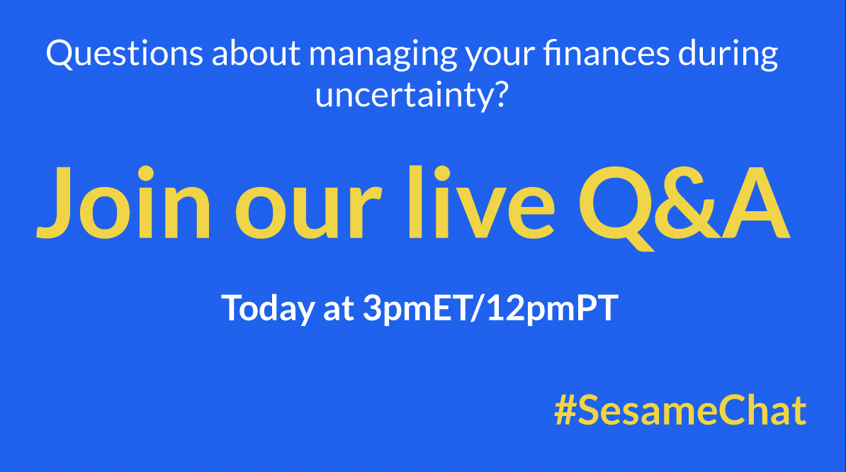 creditsesame's tweet photo. 30 MINUTES: Follow #SesameChat to ask your #credit &amp; #personalfinance questions and to see what others are asking. You’ll also have the chance to win an Amazon gift card. See official rules https://t.co/QbfZiLdNNp #SesameThrive #giveaway https://t.co/Q655puGCqH