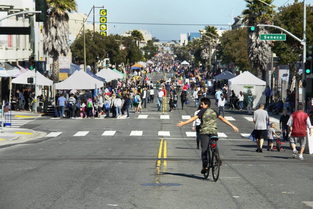 "Now that the vehicles are pulled from the streets, San Franciscans are discovering a whole new city they didn’t know existed. Every night since the pilot ended, increasing numbers of residents have been wandering out of their houses onto the street in a block party of sorts."