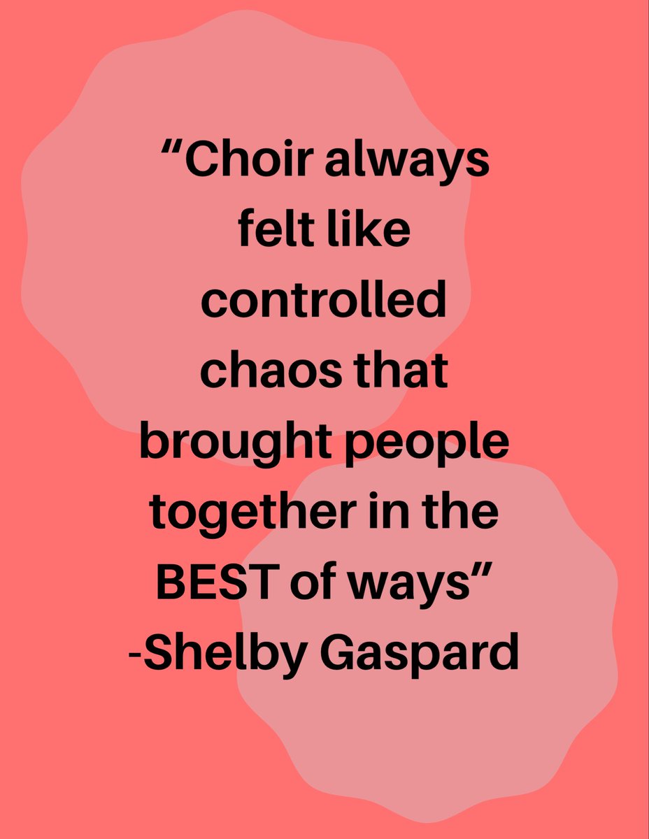 SENIOR SPOTLIGHT!
Shelby Gaspard
Physiology major, Theater minor
6 semesters in Chorale
Thank you so much for all you’ve done for our choirs!