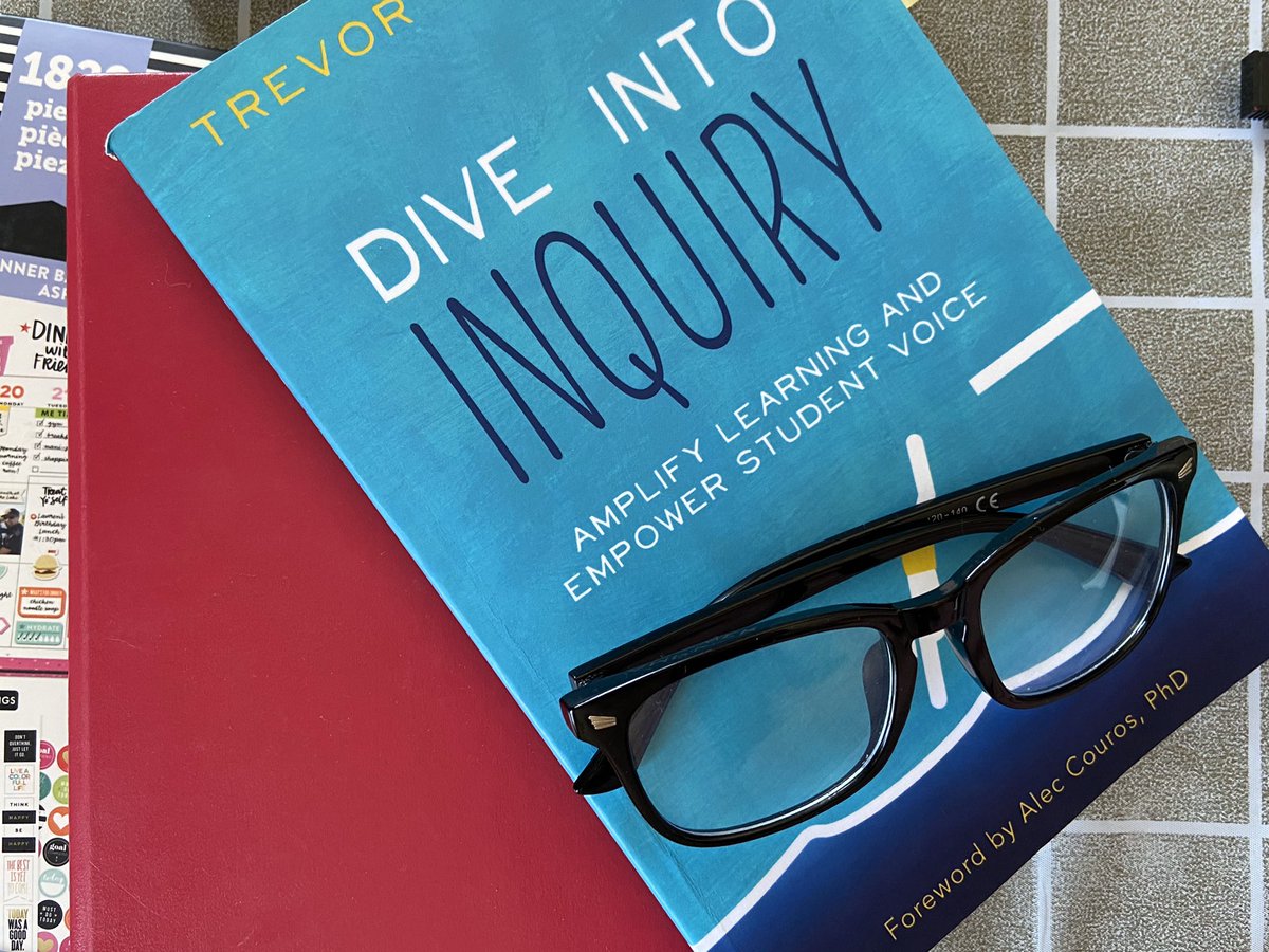 Blue light blocking glasses are a must when I #WFH. Taking a screen break to dig into inquiry. Thanks <a href="/CLLourenzo/">Carrie Lourenzo</a> for lending me this to explore!