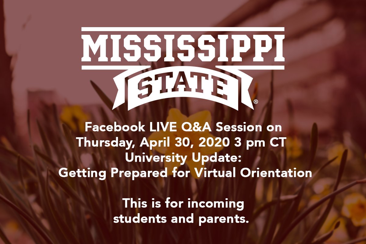 On Thursday, April 30 at 3 PM CT, we will host a Facebook Live event for incoming students and parents who have questions regarding Virtual Orientation this summer. Drop your questions for us below and be sure to mark your calendars to tune in to this event!