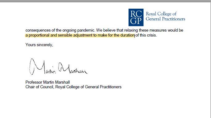 That is not me talking but the chair of  @rgcp Martin Marshall  @MartinRCGP in a letter to Priti Patel begging her to act after what is now nearly a month of inaction....it's an astonishing letter. (My highlights) /3 https://www.rcgp.org.uk/-/media/Files/News/2020/RCGP-to-home-sec-supply-of-controlled-drugs-april-2020