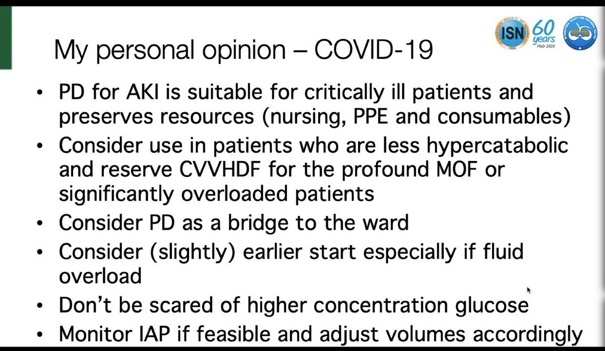 Acute PD studies in critical care show it worksFlow chart for how to PD in AKIConclusion from Dr Cullis