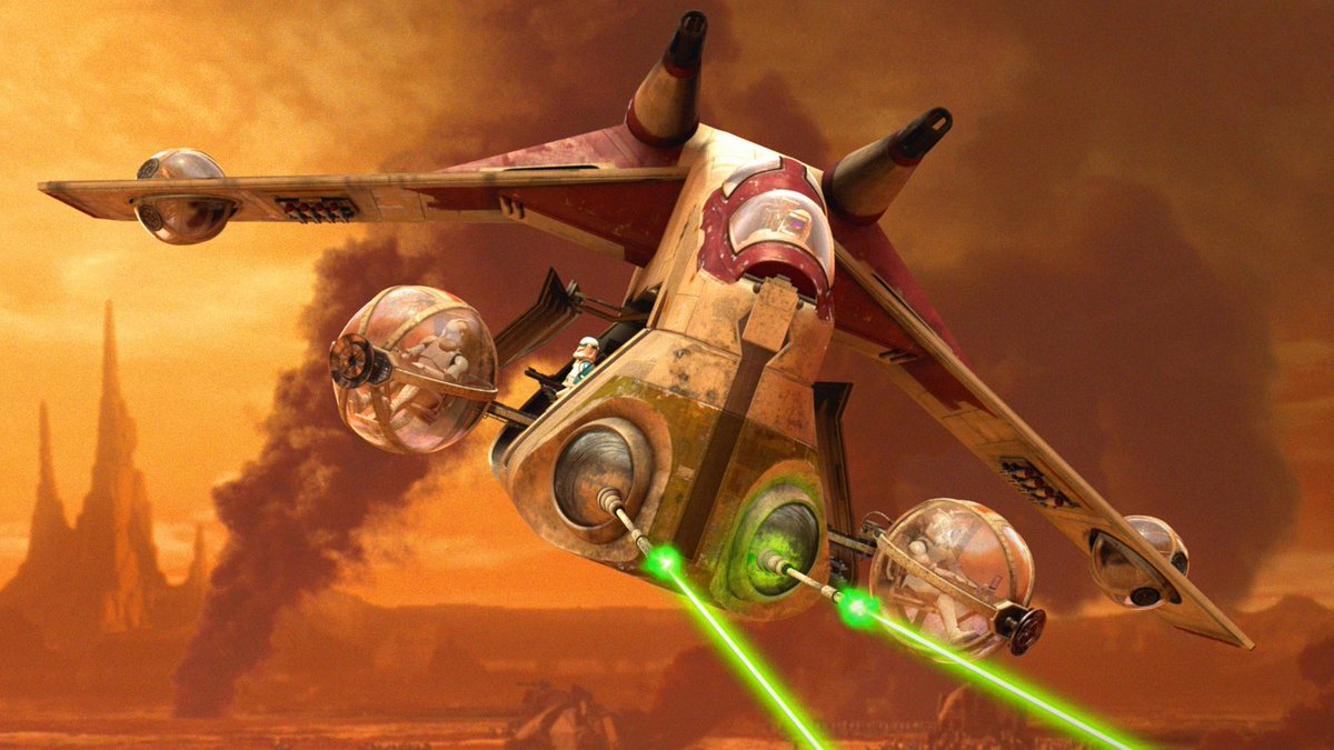 From the old SW databank: "As external licensees began exploring the action of the Clone Wars, it became clear that the Republic needed a fighter-class space ship that was faster and more maneuverable than the Republic gunship."