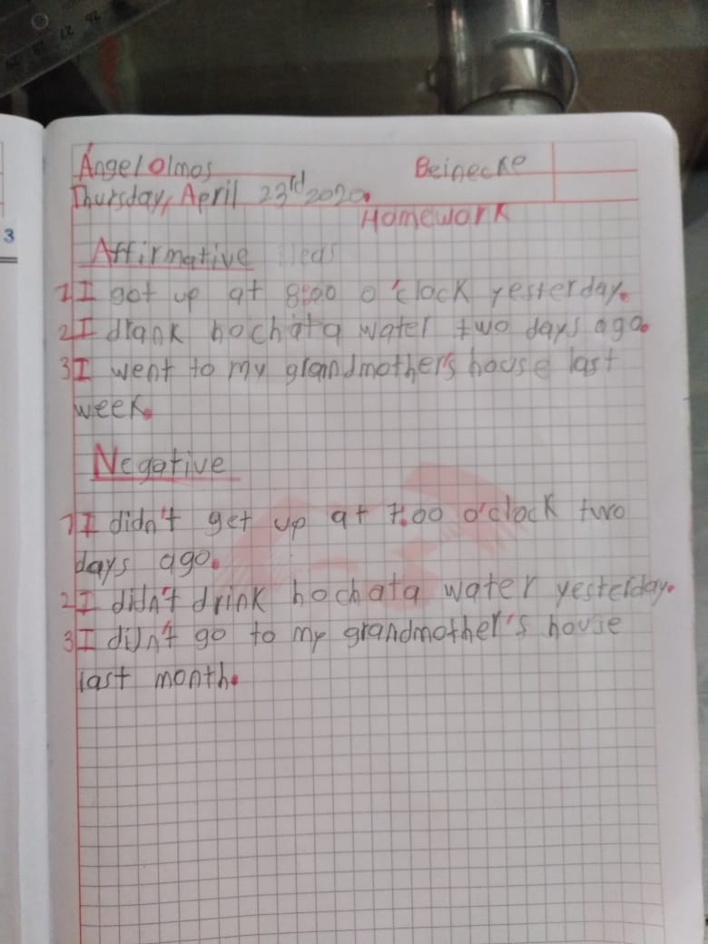 IvdiraG's tweet photo. @teacher_BkMarin Good afternoon!! This is the Angel's homework https://t.co/q5iGmIaghK