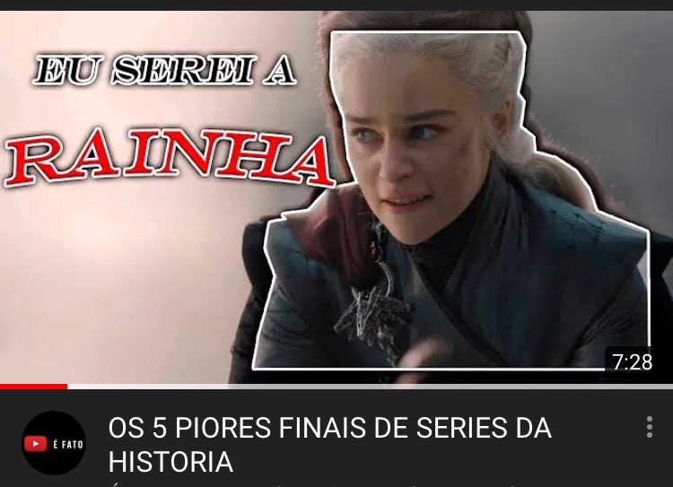 EFatoOficial's tweet photo. VIDEO NOVO LA NO CANAAL, Vamos lá conferir ????

OS 5 PIORES FINAIS DE SÉRIES 

Link do vídeo: https://t.co/EbbfZUXbF7

#series #final #gameofthrones #dead #letsgo https://t.co/VdsSKi1xQK