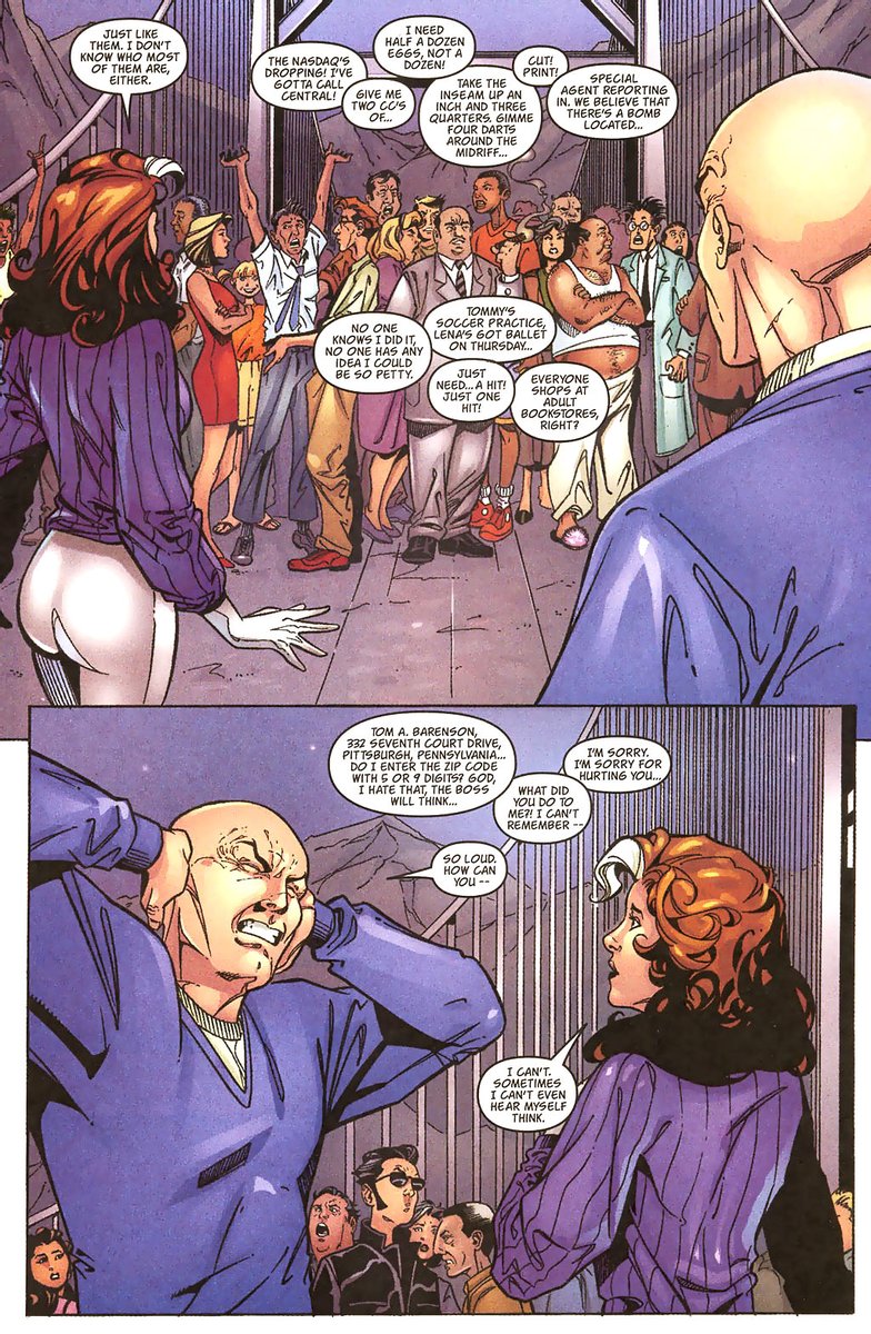 19) charles xavier access to rogue’s mind and is soon overwhelmed by the chaotic state of the same.⟶ rogue (2001) #1.