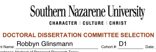 GlinsmannMath's tweet photo. So my doctoral dissertation committee was officially approved today - things are getting real. #DestinationDissertation #WhataDEAL_SNU https://t.co/fQqFmXeIeq