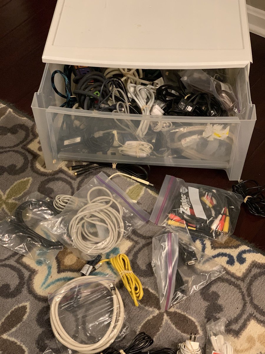 VivekRamgopal's tweet photo. .@dan2bit my wife made me go through my box of cables today. I parted with one duplicate VGA cable #BoxOfCables https://t.co/hjiq5S63bn