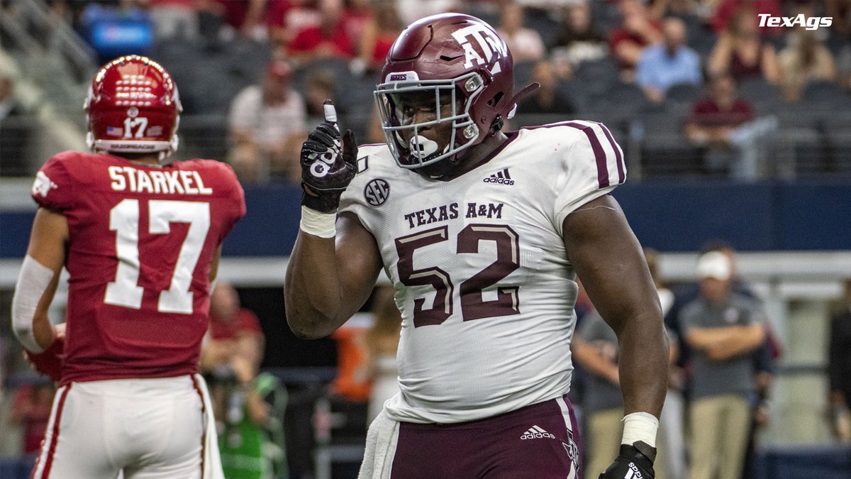 TexAgs's tweet photo. Happy #NFLDraft Night!

Justin Madubuike has a chance to become the 6th Aggie lineman drafted in the first round or the 7th in the first two rounds since A&amp;M moved to the SEC.

Linemen drafted in the 1st round since 2013...
SEC: 32 😳
Pac-12: 18
ACC: 16
B1G: 10
Big XII: 3 🤐 https://t.co/e0pgtcm4Ml