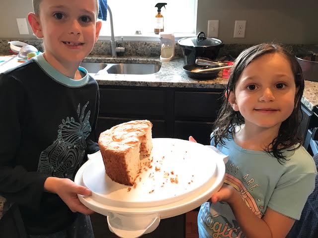NorthCreekElem's tweet photo. Braydon and Addison made an angel food cake! #NCEBakingChallenge https://t.co/tnXjwuRsLb