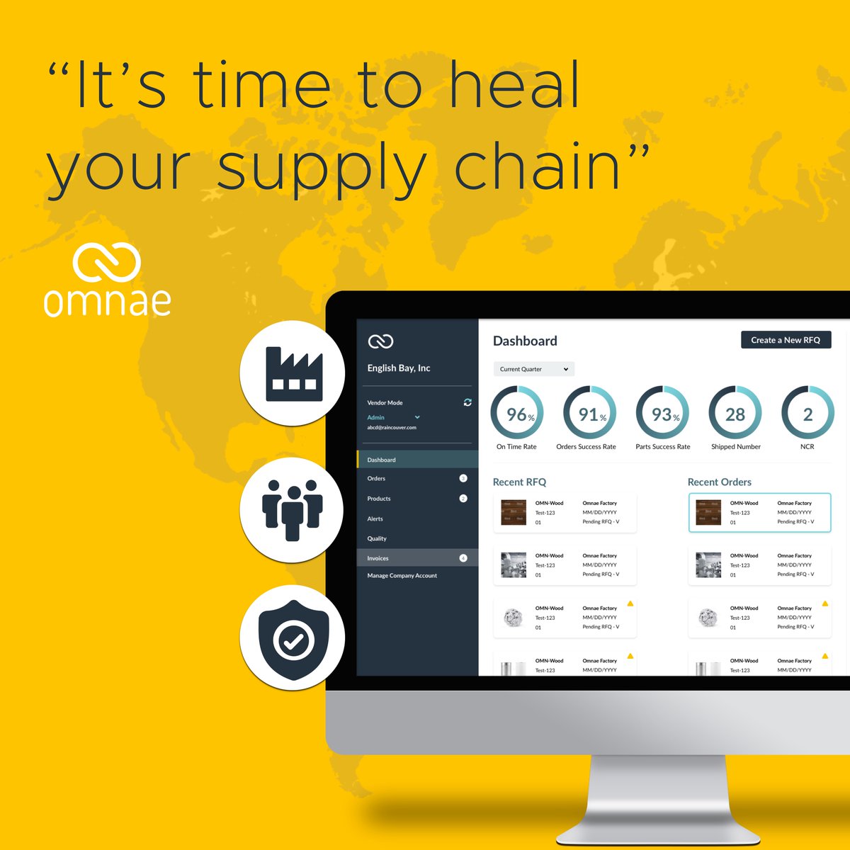 OmnaeGlobal's tweet photo. Facing supply chain disruption? Struggling due to lack of visibility & ineffective communications with your outsourced manufacturing parters?
Omnae is here. Start your 90 day trial & learn how you can rebuild, diversify and move ahead | omnae . com
#omnae #supplyweb #supplychain https://t.co/stdholGtXq