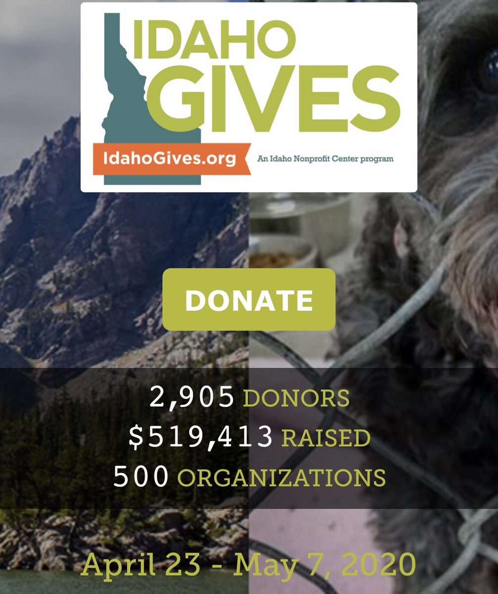 maggieKTVB7's tweet photo. Wow! Thanks to you, Idaho Gives has hit the $500,000 mark! It’s not just 24 hours this year, it’s TWO WEEKS of giving to our local nonprofits in need. Your choice! If you are in a position to give, go to https://t.co/goyFODsqhX. 

You can also call 1-877-ID-GIVES. 

#idahogives https://t.co/FpkebIaNW2
