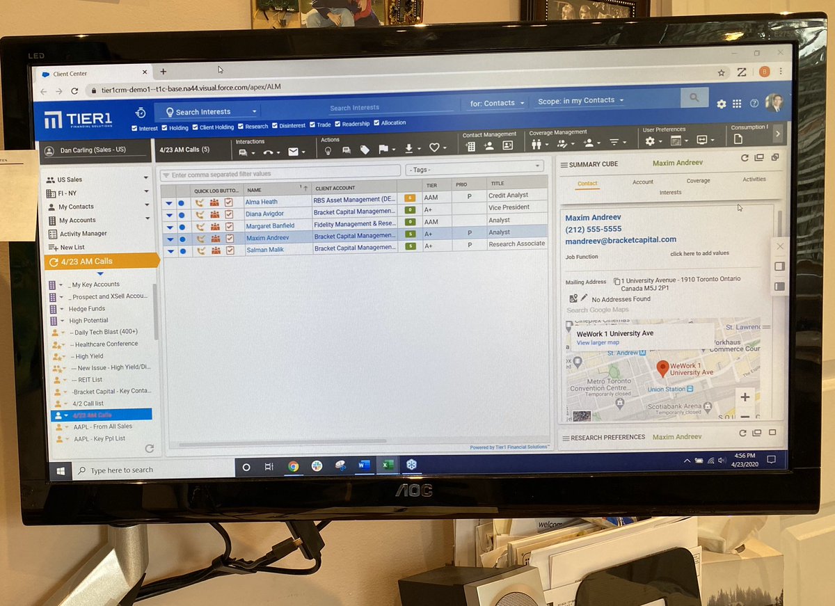 Mnotten's tweet photo. What's the best 15 minutes you spent today?  For me it was joining our own Brian Bock show our customers how to start their day with our products in the current #wfh situation - to target trade ideas and research. Join us next time ICYMI.  #capitalmarkets #fintech #COVID19 #WFH https://t.co/7gd6F3TrEt